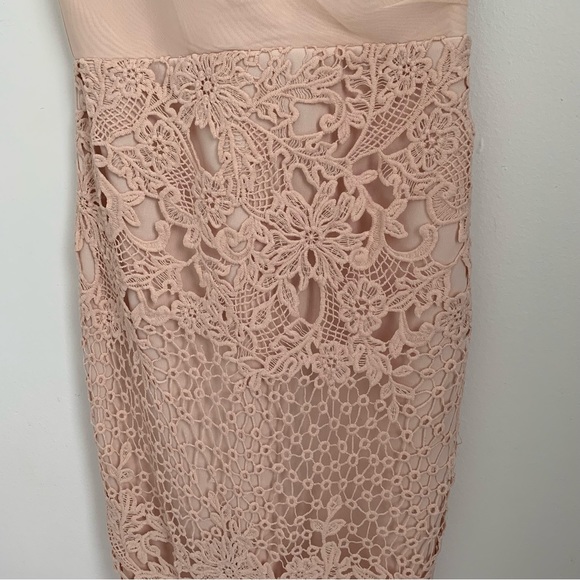 Lipsy London - Designer Pink Lace Detail Bodycon Dress - Picture 5 of 13